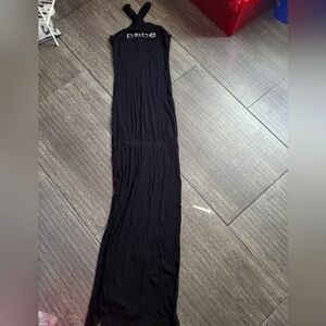 Black long summer dress